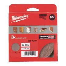 Сітка шліфувальна PG Mesh HL MILWAUKEE, діаметр 125мм, зерно 180, (10шт)