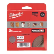 Сітка шліфувальна PG Mesh HL MILWAUKEE, діаметр 125мм, зерно 400, (10шт)