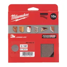Сітка шліфувальна PG Mesh HL MILWAUKEE, діаметр 150мм, зерно 180, (10шт)