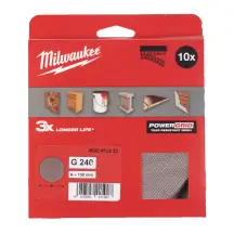 Сітка шліфувальна PG Mesh HL MILWAUKEE, діаметр 150мм, зерно 240, (10шт)