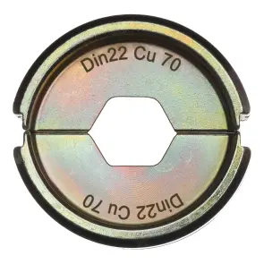 Матриця обтискна для кабелів та конекторів MILWAUKEE, DIN22 Cu 70 №1