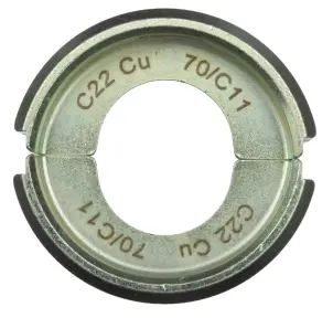 Матриця обтискна для кабелів та конекторів MILWAUKEE, C22 Cu70/C11 №1