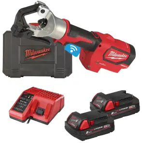 Обтискач гідравлічний акумуляторний для кабелів MILWAUKEE, M18 HDCT-202C (зарядний пристрій М12-18 С, 2 акумулятори М18 В2 2Аг, №1