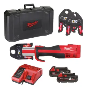 Обтискач гідравлічний акумуляторний для труб MILWAUKEE, M18 BLHPT-202C U-SET (зарядний пристрій М12-18 С, 2 акумулятори М18 В2 2 №3