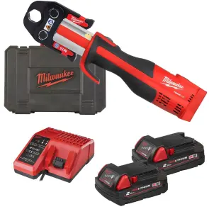 Обтискач гідравлійчний акумуляторний для труб MILWAUKEE, M18 BLHPT-202C (зарядний пристрій M12-18 C, 2 акумулятори М18 В2 2Аг, к №1
