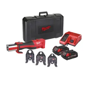 Обтискач гідравлічний акумуляторний для труб MILWAUKEE, M18 BLHPT-202C TH-SET (зарядний пристрій М12-18 С, 2 акумулятори М18 В2 №2