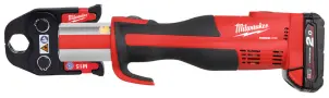 Обтискач гідравлічний акумуляторний для труб MILWAUKEE, M18 BLHPT-202C TH-SET (зарядний пристрій М12-18 С, 2 акумулятори М18 В2 №3