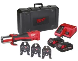 Обтискач гідравлічний акумуляторний для труб MILWAUKEE, M18 BLHPT-202C V-SET (зарядний пристрій М12-18 С, 2 акумулятори М18 В2 2
