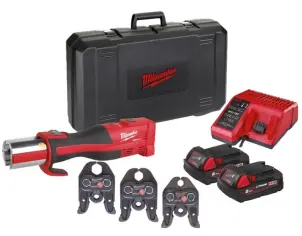 Обтискач гідравлічний акумуляторний для труб MILWAUKEE, M18 BLHPT-202C V-SET (зарядний пристрій М12-18 С, 2 акумулятори М18 В2 2 №1