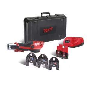 Обтискач гідравлічний акумуляторний для труб MILWAUKEE, M12 HPT-202C TH-SET (зарядний пристрій С12 С, 2 акумулятори М12 В2 2Аг, №5