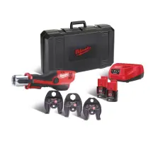 Обтискач гідравлічний акумуляторний для труб MILWAUKEE, M12 HPT-202C V-SET (зарядний пристрій С12 С, 2 акумулятори М12 В2 2Аг, а