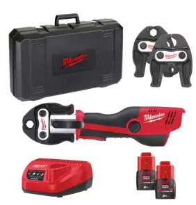 Обтискач гідравлічний акумуляторний для труб MILWAUKEE, M12 HPT-202C V-SET2 (зарядний пристрій С12 С, 2 акумулятори М12 В2 2Аг, №2