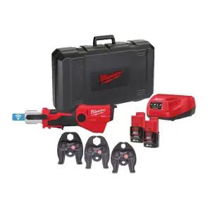 Обтискач гідравлічний акумуляторний для труб MILWAUKEE, M12 ONEHPT-202C V-SET2 (зарядний пристрій С12 С, 2 акумулятори М12 В2 2А №1