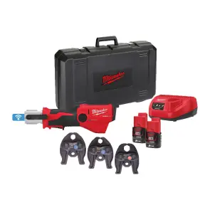 Обтискач гідравлічний акумуляторний для труб MILWAUKEE, M12 ONEHPT-202C V-SET2 (зарядний пристрій С12 С, 2 акумулятори М12 В2 2А №1