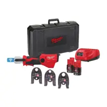 Обтискач гідравлічний акумуляторний для труб MILWAUKEE, M12 ONEHPT-202C TH-SET (зарядний пристрій С12 С, 2 акумулятори М12 В2 2А