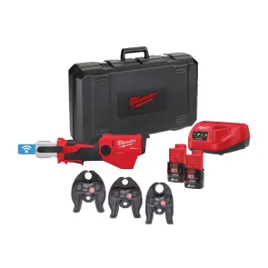 Обтискач гідравлічний акумуляторний для труб MILWAUKEE, M12 ONEHPT-202C U-SET (зарядний пристрій С12 С, 2 акумулятори М12 В2 2Аг №1