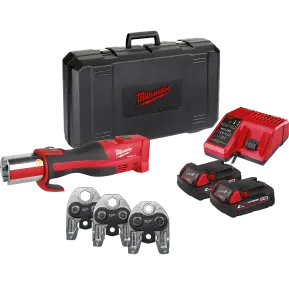 Обтискач гідравлічний акумуляторний для труб MILWAUKEE, M18 BLHPT-202C GEBERIT (зарядний пристрій М12-18 C, 2 акумулятори М18 В2 №1