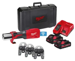 Обтискач гідравлічний акумуляторний для труб MILWAUKEE, M18 ONEBLHPT-302C Geberit Mapress Set (зарядний пристрій М12-18 FC, 2 ак №1