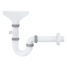 Сифон для раковини ITAL SK1010 прямоточний, з різьбовим випуском 1 1/2"х40, з розривом потока, трубкою 40х200 та розеткою 40