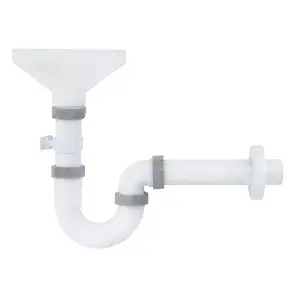 Сифон для раковины ITAL SK1010 прямоточный, с резьбовым выпуском 1 1/2”х40, с разрывом потока, трубкой 40х200 №1