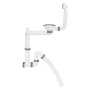 Сифон для кухонної мийки ITAL KT1118, 1/2"х40 телескопічний №1