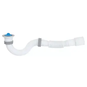 Сифон для ванни ITAL D1012 1 1/2" прямоточний + гнучка труба 40х40/50 №1