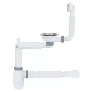 Сифон для кухонної мийки ITAL KT1117, 1/2"х40 телескопічний №1