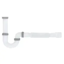 Напівсифон для ванни ITAL P1010 прямоточний 1 1/2"х40, подовжений з гофротрубою 40х40/50