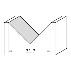 Фреза пазова V-подібна ТСТ MILWAUKEE, діаметр 31,7/63,5мм, S8 №3