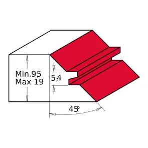 Фреза для швів 45 градусів ТСТ MILWAUKEE, діаметр 50,8/60,3мм, S12 №3