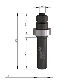 Оправлення фрези дискової пазової ТСТ C3 MILWAUKEE, 67,5мм, S12 №2