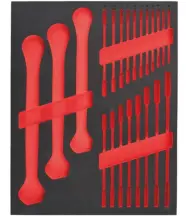 Пінне вкладення з ложементом для ключів рожково-накидних MAX BITE MILWAUKEE, (22шт) (45х357х417мм) для шаф металевих MILWAUKEE купити в Києві