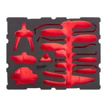 Ложемент для ящиков с полками PACKOUT MILWAUKEE для крючков и ручного инструмента (17шт)