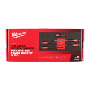 Ложемент з трехгранными викрутками PH (5шт) MILWAUKEE (45х178,5х417мм) для візків №3
