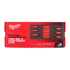 Ложемент з викрутками MILWAUKEE з тригранною рукояткою, TORX (6шт) (45х175,8х417мм) для візків №3