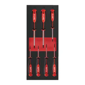 Ложемент з викрутками MILWAUKEE з тригранною рукояткою, TORX (7шт) (45х175,8х417мм) для візків №1