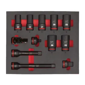 Ложемент с удлиненными головками ShW 3/4'' SKT MILWAUKEE, (12шт) (45х536х417мм) для тележек №1