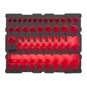 Ложемент для ящиків з полицями PACKOUT MILWAUKEE для головок хромованих 1/2'' (42шт) №1