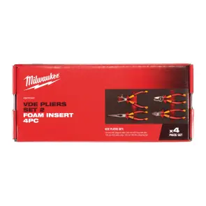 Ложемент з набором інструмента шарнирно-губцевого VDE MILWAUKEE, (4шт) (45х178,5х417мм) для візків №3