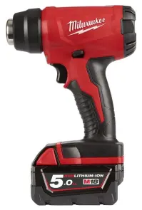 Термоповітродувка акумуляторна MILWAUKEE, M18 BHG-502C (зарядний пристрій M12-18 FC, 2 акумулятори М18 В5 5Аг, аксесуари, кейс) №3