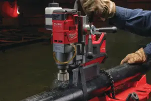 Дриль на магнітній станині безщітковий акумуляторний MILWAUKEE, M18 FMDP-502C (зарядний пристрій М12-18 FC, 2 акумулятори М18 В5 №14