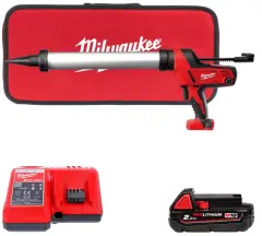 Пістолет для герметиків акумуляторний MILWAUKEE, C18 PCG/600A-201В, 600мл (заряд.пристрій М12-18 С, 1 акумулятор М18 В2 2Аг, алю