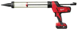 Пістолет для герметиків акумуляторний MILWAUKEE, C18 PCG/600A-201В, 600мл (заряд.пристрій М12-18 С, 1 акумулятор М18 В2 2Аг, алю №3