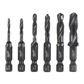 Набір мітчиків-свердел HSS-G MILWAUKEE, (M3/M4/M5/M6/M8/M10) (6шт) пластиковий кейс №2