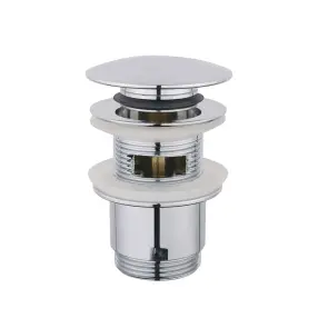 Донний клапан ITAL HF1087-Y, автомат, з переливом, Ø62мм, 1 1/4", латунь, хром №1