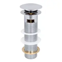 Донний клапан ITAL HF1003-Y150, автомат, з переливом, Ø62мм, 1 1/4", латунь, хром