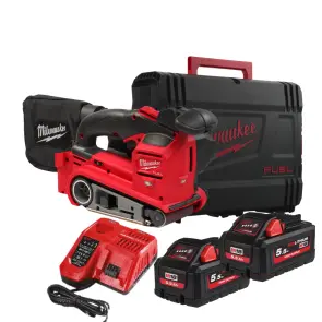 Шлифмашина ленточная аккумуляторная бесщеточная MILWAUKEE, M18 FBTS75-552X (зарядное устройство M12-18 FC., 2 аккумулятора М18 HВ5.5 5 №1