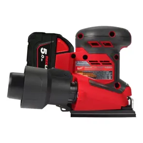 Шліфмашина вібраційна акумуляторна MILWAUKEE, M18 BQSS-502B, 113х104мм (зарядний пристрій М12-18 С, 2 акумулятори М18 В5 5Аг, су №4