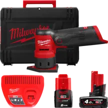 Шлифмашина вибрационная бесщеточная аккумуляторная MILWAUKEE, M12 FDSS-422X (зарядное устройство С12 С, 1 аккумулятор М12 В2 2Ач, 1 акум
