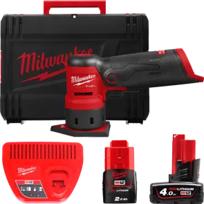 Шлифмашина вибрационная бесщеточная аккумуляторная MILWAUKEE, M12 FDSS-422X (зарядное устройство С12 С, 1 аккумулятор М12 В2 2Ач, 1 акум №1